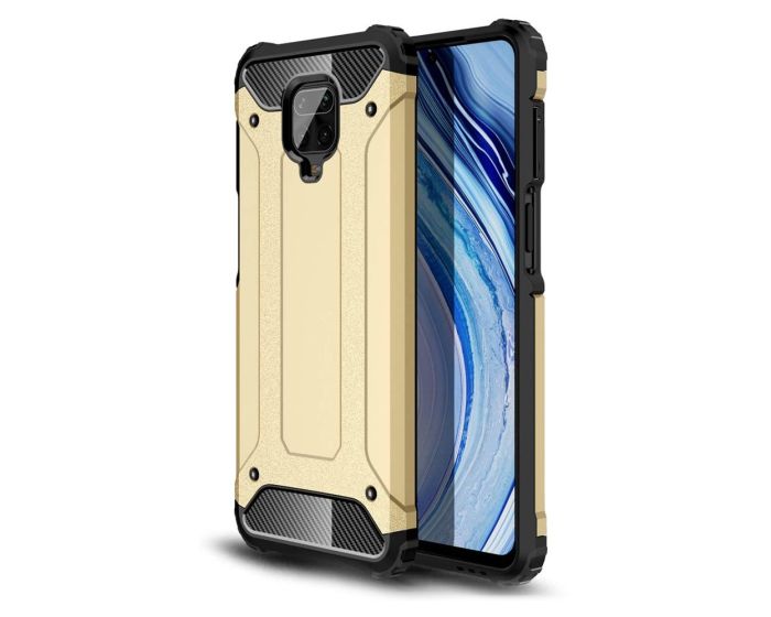 Forcell Hybrid Tech Armor Case Ανθεκτική Θήκη - Gold (Xiaomi Redmi Note 9s / 9 Pro / 9 Pro Max)