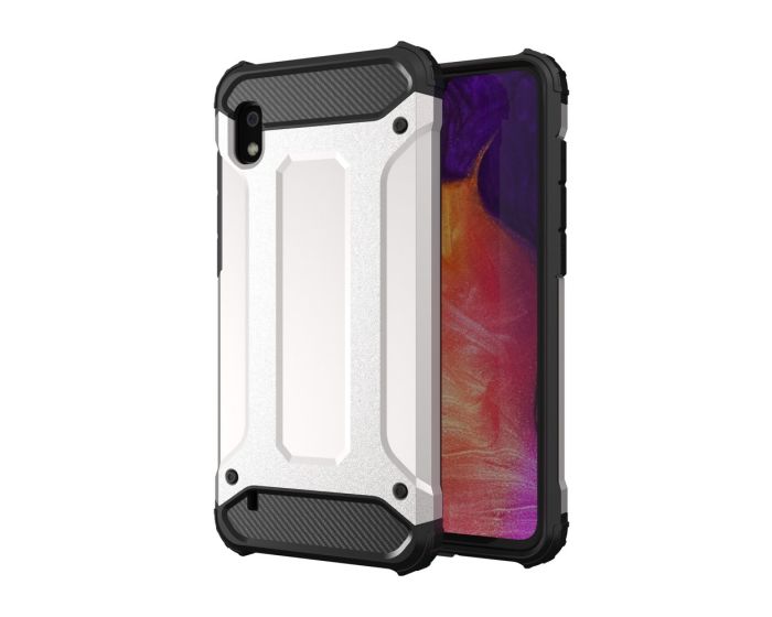 Forcell Hybrid Tech Armor Case Ανθεκτική Θήκη - Silver (Samsung Galaxy A10)