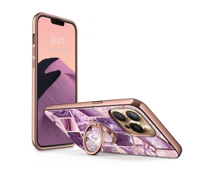i-Blason Cosmo Snap Case Θήκη με Ring Holder - Marble Purple (iPhone 13 Pro Max)