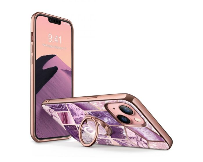 i-Blason Cosmo Snap Case Θήκη με Ring Holder - Marble Purple (iPhone 13)
