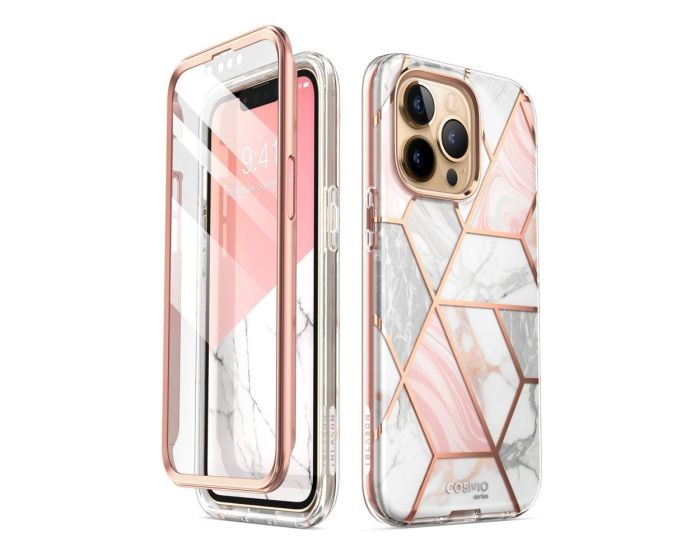 i-Blason Ανθεκτική Θήκη Cosmo Full Body Case With Built-In Screen Protector Marble Pink (iPhone 13 Pro Max)