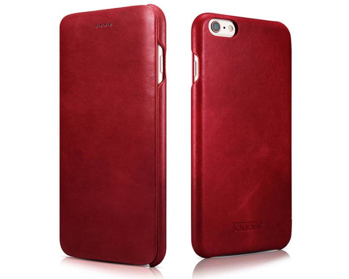iCarer Vintage Series Curved Edge Δερμάτινη Θήκη Red (iPhone 6 Plus / 6s Plus)