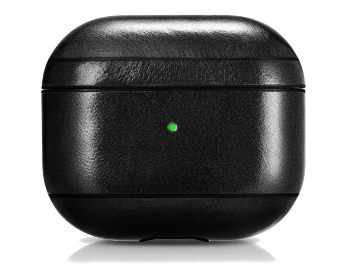 iCarer Vintage Leather AirPods 4 Case Δερμάτινη Θήκη για Apple Airpods 4 - Classic Black - MT82693