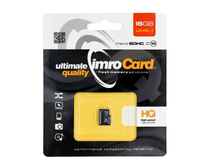 Imro Memory Card microSDHC 16gb - Class 10 UHS-l