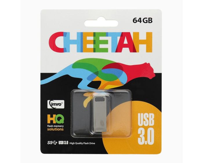 Imro Cheetah USB 3.0 Flash Drive Memory Stick 64GB Silver