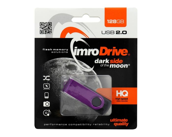 Imro Dark Side Moon USB 2.0 Flash Drive Memory Stick 128GB Purple