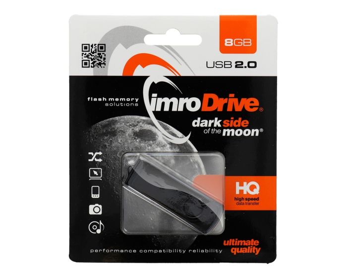 Imro Dark Side Moon USB 2.0 Flash Drive Memory Stick 8GB Black