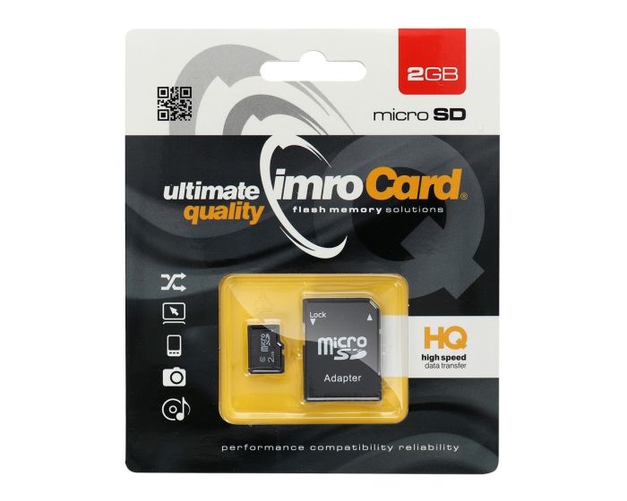 Imro Memory Card microSDHC 2GB - Class 6 with Adapter - MT58263