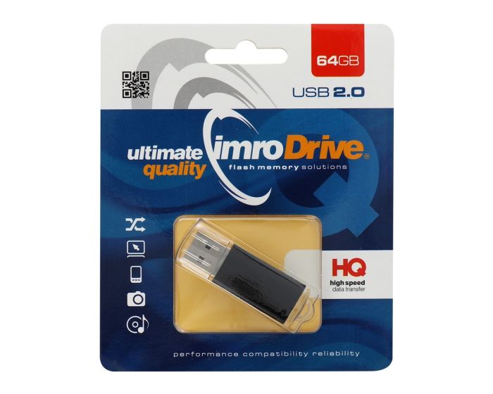Imro USB 2.0 Flash Drive Memory Stick 64GB Black