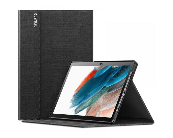 Infiland Classic Book Case Θήκη με Δυνατότητα Stand - Black (Samsung Galaxy Tab A8 10.5)