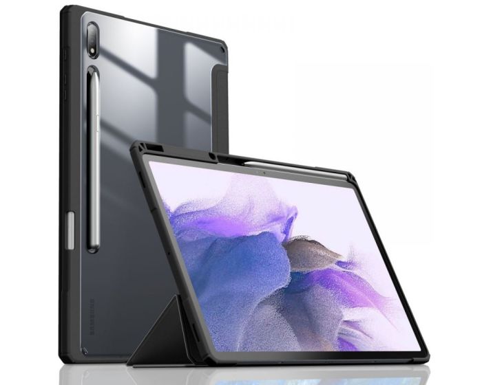 Infiland Crystal Book Case Θήκη με Δυνατότητα Stand - Black (Samsung Galaxy Tab S7 FE 5G 12.4)
