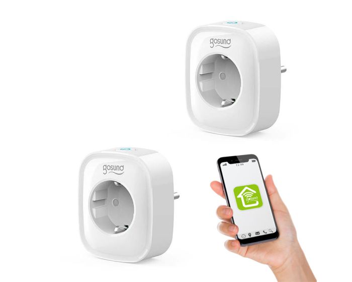 Gosund SP1-2Pack Smart Plug 16A Apple HomeKit  Έξυπνος Wi-Fi Αντάπτορας 2 Τμχ - Λευκό