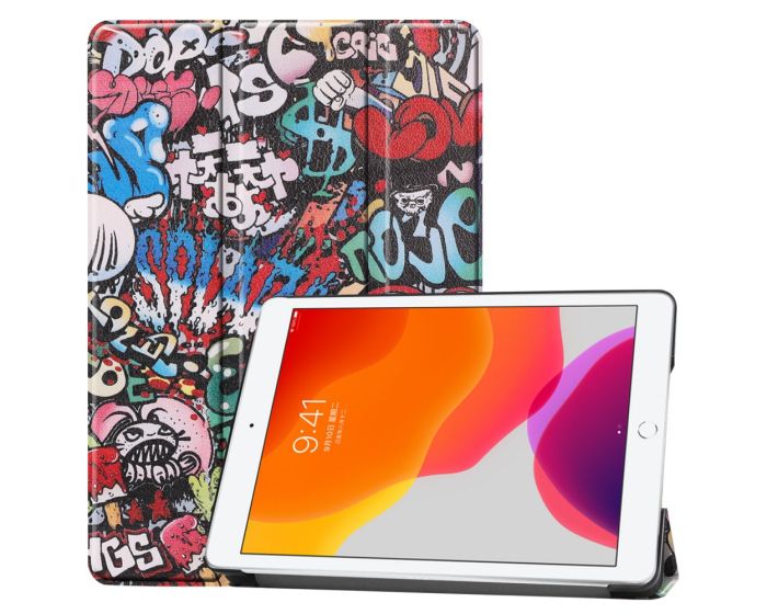Tri-Fold Book Case με δυνατότητα Stand - Graffiti (iPad 10.2 2019 / 2020 / 2021)