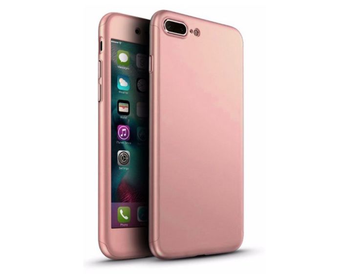 Olixar 360 Full Cover Case & Tempered Glass - Rose Gold (iPhone 7 Plus / 8 Plus)