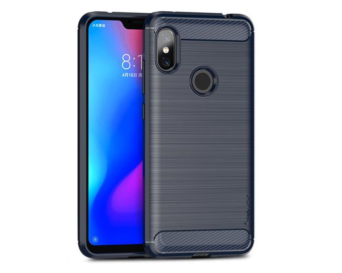 iPAKY Carbon Rugged Armor Case Blue (Xiaomi Redmi Note 6 Pro)