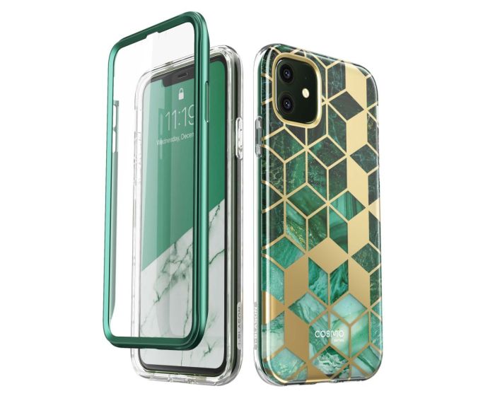 i-Blason Ανθεκτική Θήκη Cosmo Full Body Case With Built-In Screen Protector Marble Green (iPhone 11)