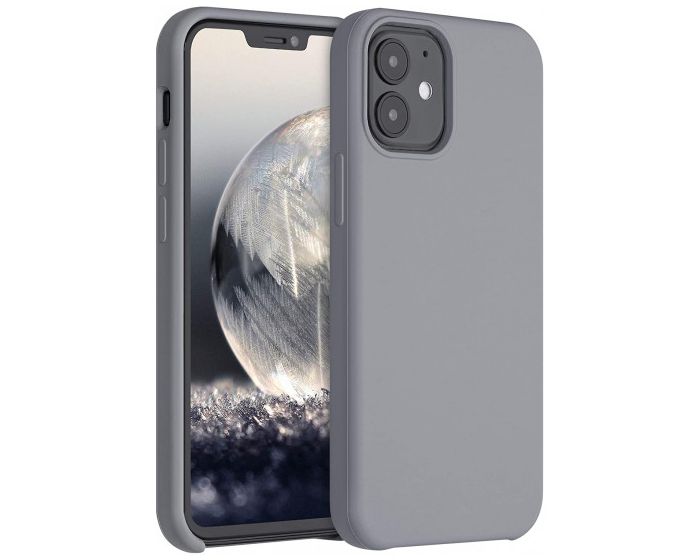 KWmobile Flexible Rubber Case Θήκη Σιλικόνης (52640.155) Titanium Grey (iPhone 12 Mini)