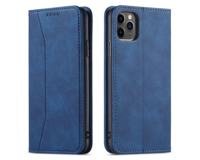 Bodycell PU Leather Book Case Θήκη Πορτοφόλι με Stand - Blue (iPhone 12 Pro Max)