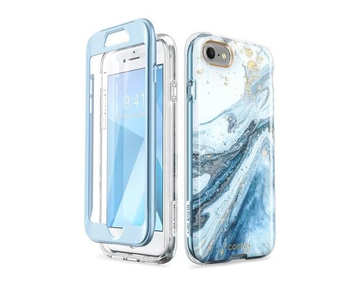 i-Blason Ανθεκτική Θήκη Cosmo Full Body Case With Built-In Screen Protector Marble Blue (iPhone 7 / 8 / SE 2020 / 2022)