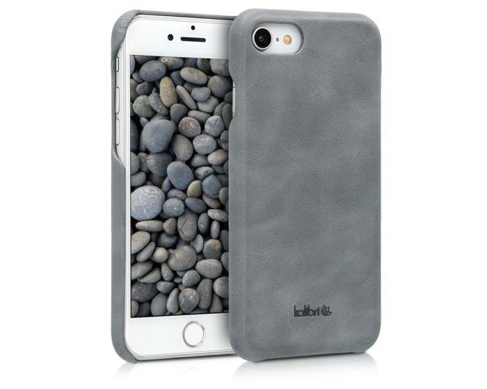 Kalibri Leather Hard Case Δερμάτινη Θήκη (39345.19) Dark Grey (iPhone 7 / 8 / SE 2020 / 2022)