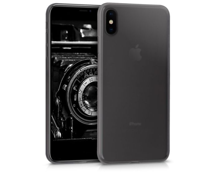 KWmobile Ultra Slim Soft Plastic Case (45951.01) Ημιδιάφανο / Μαύρο (iPhone Xs Max)