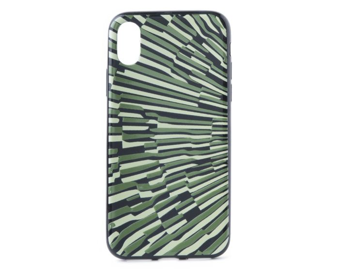 Slim Fit Gel Case Green Rays Θήκη Σιλικόνης Πράσινο (iPhone X / Xs)