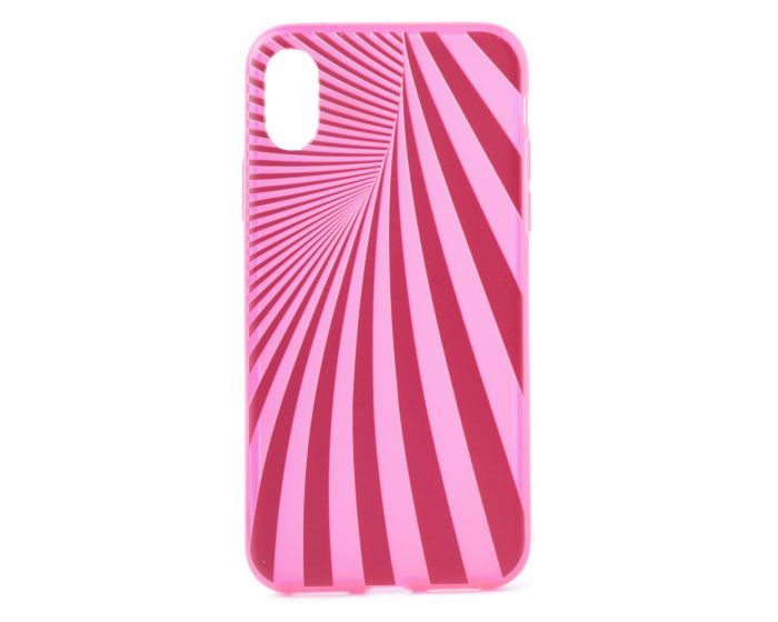 Slim Fit Gel Case Pink Rays Θήκη Σιλικόνης Ροζ (iPhone X / Xs)