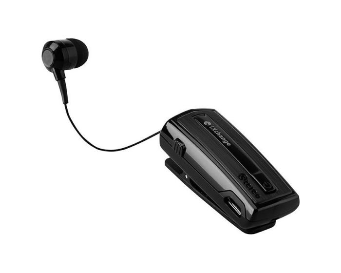 iXchange UA-28SE Mini Retractable Wireless Bluetooth Headset with Vibration - Black