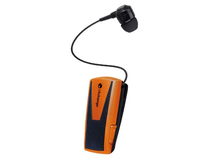 iXchange UA-42 Mini Retractable Wireless Bluetooth Headset - Orange
