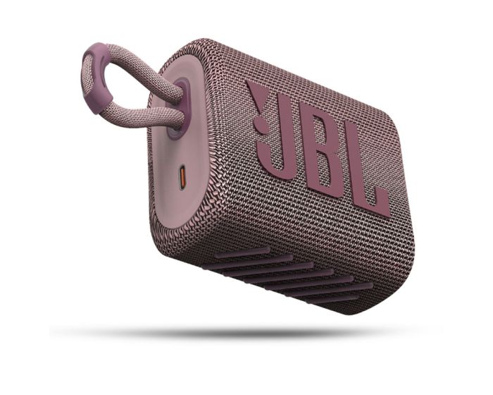 JBL Go 3 Bluetooth Speaker Αδιάβροχο Φορητό Ηχείο Pink