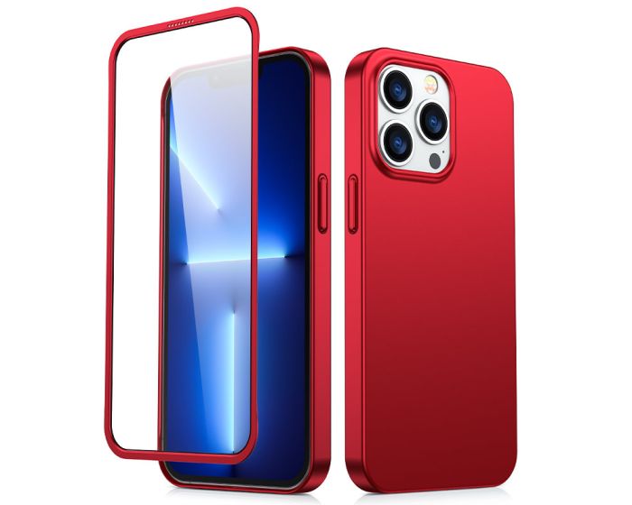 Joyroom JR-BP928 360 Full Case & Tempered Glass Red (iPhone 13 Pro Max)