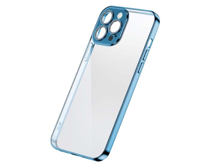 Joyroom JR-BP908 Chery Mirror Electroplated Hard Back Cover - Θήκη Πλαστική Clear / Royal Blue (iPhone 13 Pro)