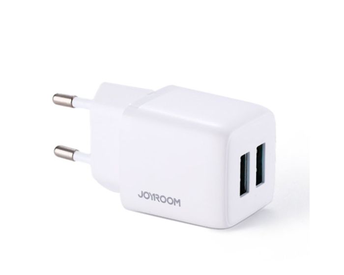Joyroom L-2A121 2-Port Network Charger 12 W 2.4 A Διπλός Φορτιστής  USB-Α - White