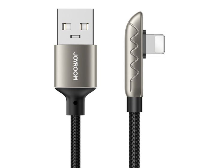 Joyroom S-1230K3 Braided Angled USB to Lightning Cable 2.4A 1.2m Καλώδιο Φόρτισης - Silver