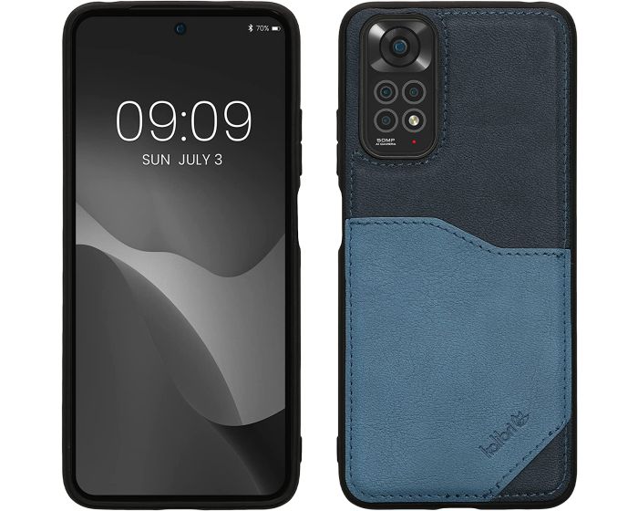 Kalibri Faux Leather Case with Card Slot Σκληρή Θήκη (59151.17) Dark Blue / Light Blue (Xiaomi Redmi Note 11 / 11S 4G)