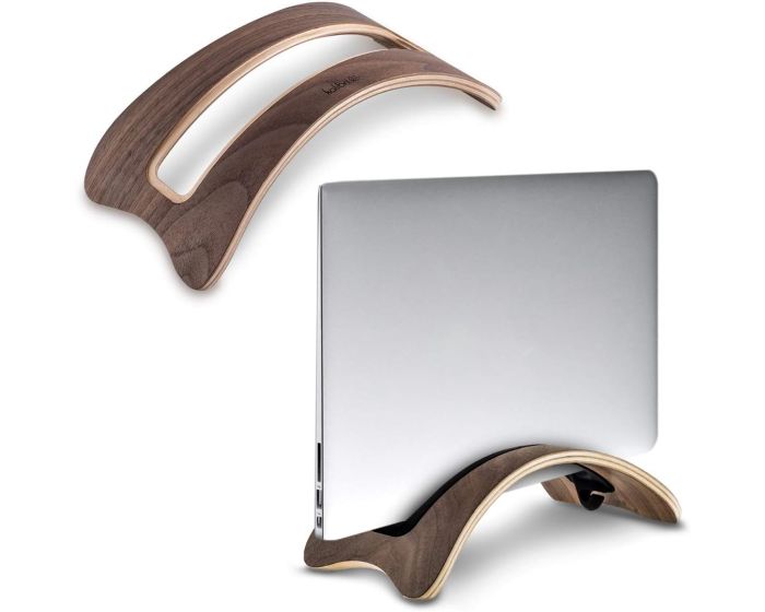Kalibri Wooden Laptop Stand with 1x Silicone Insert (48776.18) Ξύλινη Βάση για Apple MacBook Air Retina / Pro - Walnut Brown