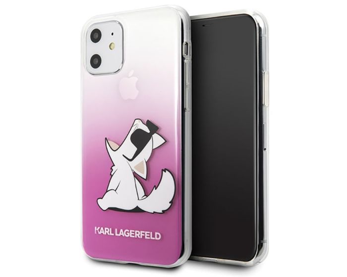 Karl Lagerfeld KLHCN61CFNRCPI Hard Case Σκληρή Θήκη Choupette Fun - Pink (iPhone 11)