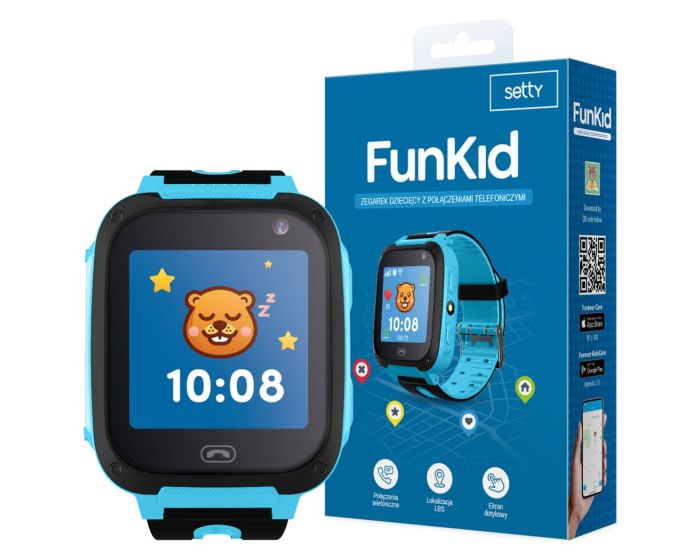 Setty Funkid SD-100 LBS WiFi SIM Smartwatch for Kids - Blue