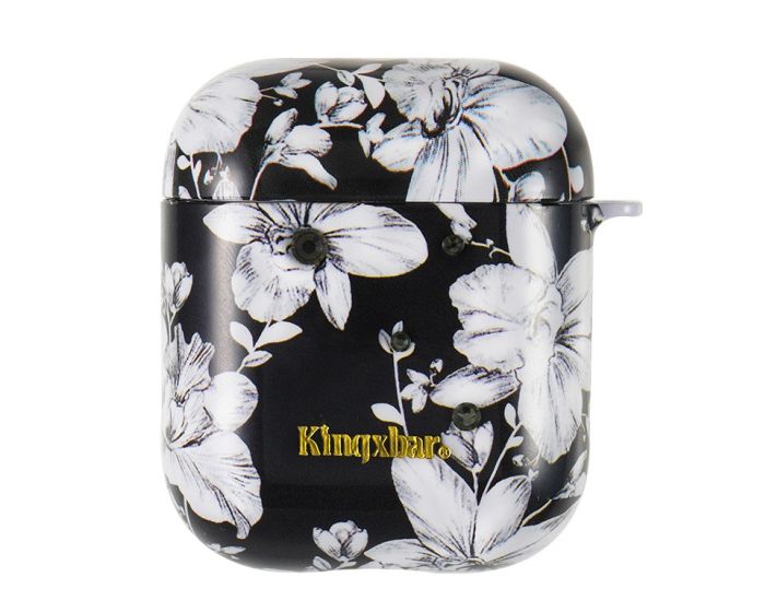 Kingxbar Silicone Protective Case Θήκη με Swarovski Crystals για τα Apple AirPods - Lily