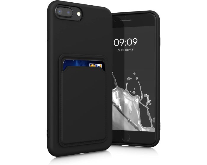 KWmobile TPU Silicone Case with Card Holder Slot (55118.01) Black (iPhone 7 Plus / 8 Plus)