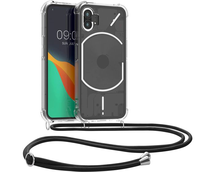 KWmobile Crossbody Silicone Case with Neck Cord Lanyard Strap (59500.01) Διάφανη (Nothing Phone 1)