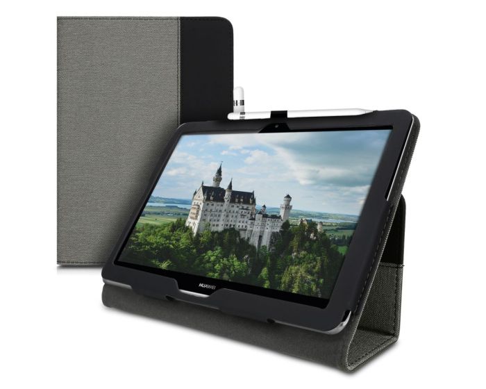 KWmobile Θήκη Folio Canvas Stand Case (47705.22) Grey / Black (Huawei MediaPad T3 10 9.6'')