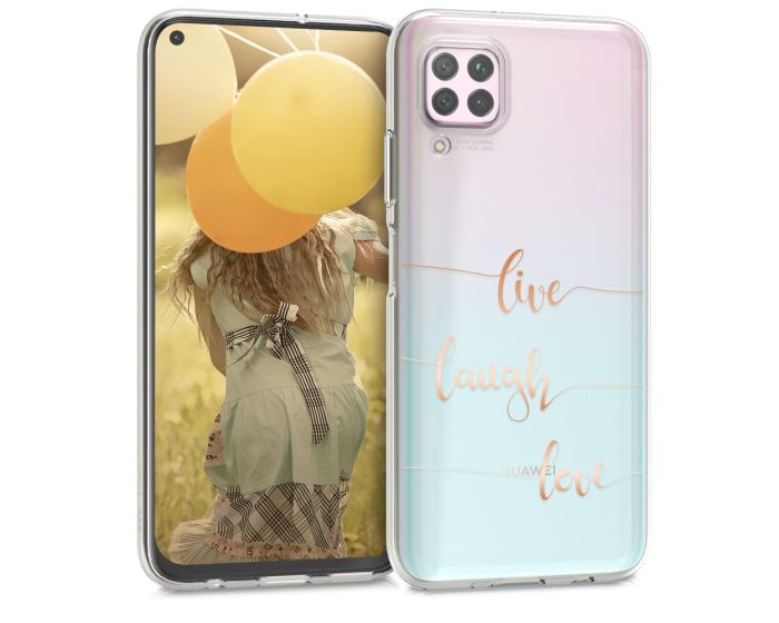 KWmobile Slim Fit Gel Case Live Laugh Love (52406.04) Θήκη Σιλικόνης (Huawei P40 Lite)