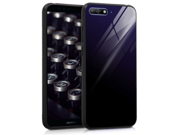 KWmobile Glass TPU Case (45412.98) Purple Black (Huawei Y6 2018)