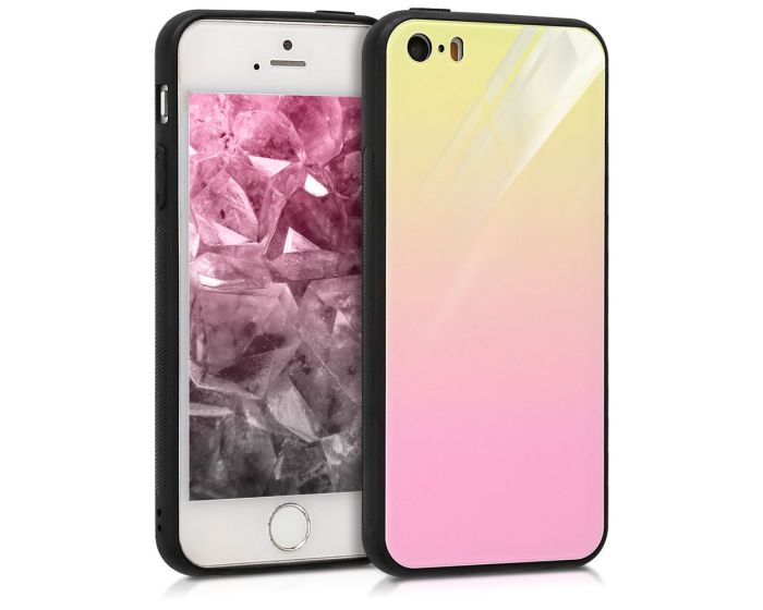 KWmobile Glass TPU Case (45606.01) Yellow Pink (iPhone 5 / 5s / SE)