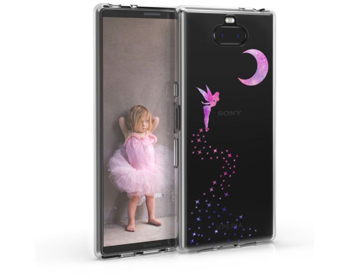KWmobile Slim Fit Gel Case Glittery Fairy (48003.02) Θήκη Σιλικόνης Διάφανη / Ροζ (Sony Xperia 10 Plus)