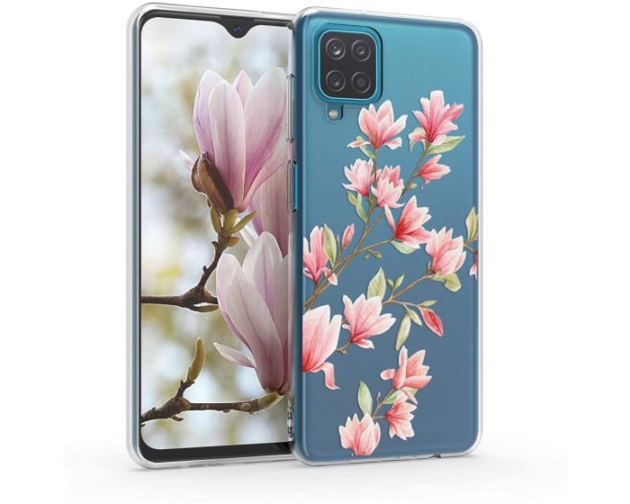 KWmobile Slim Fit Gel Case Magnolia (54049.02) Θήκη Σιλικόνης Διάφανη / Ροζ (Samsung Galaxy A12)