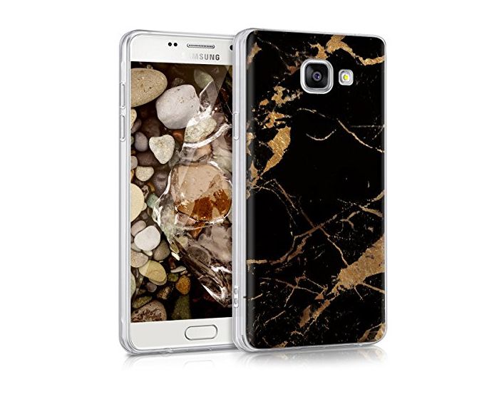 KWmobile Slim Fit Gel Case Marble Black (38374.13) Θήκη Σιλικόνης Μαύρο / Λευκό (Samsung Galaxy A5 2016)