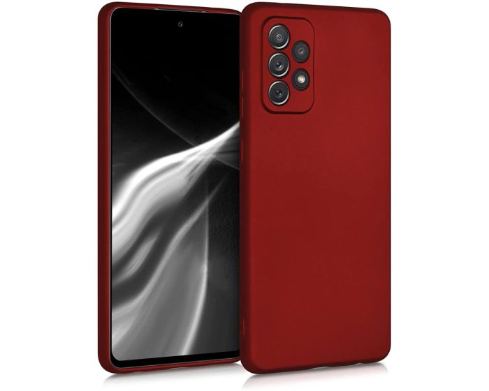 KWmobile TPU Silicone Case (54363.36) Metallic Dark Red (Samsung Galaxy A72 4G / 5G)