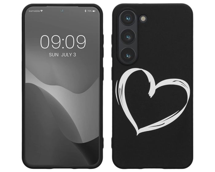 KWmobile TPU Silicone Case (60332.02) Brushed Heart (Samsung Galaxy S23)